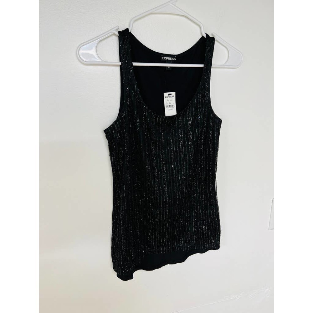 Express Black Sparkle Tank